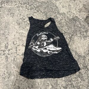 Pura Vida Black Sloth Graphic Racerback Tank